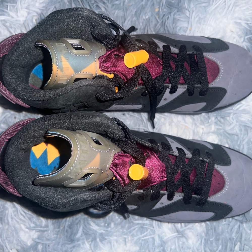 Jordan Kids' Gray and Burgundy Sneakers